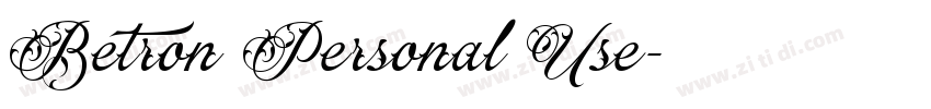 Betron Personal Use字体转换